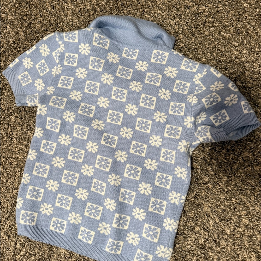 Blue Patterned Polo - Picture 3 of 3